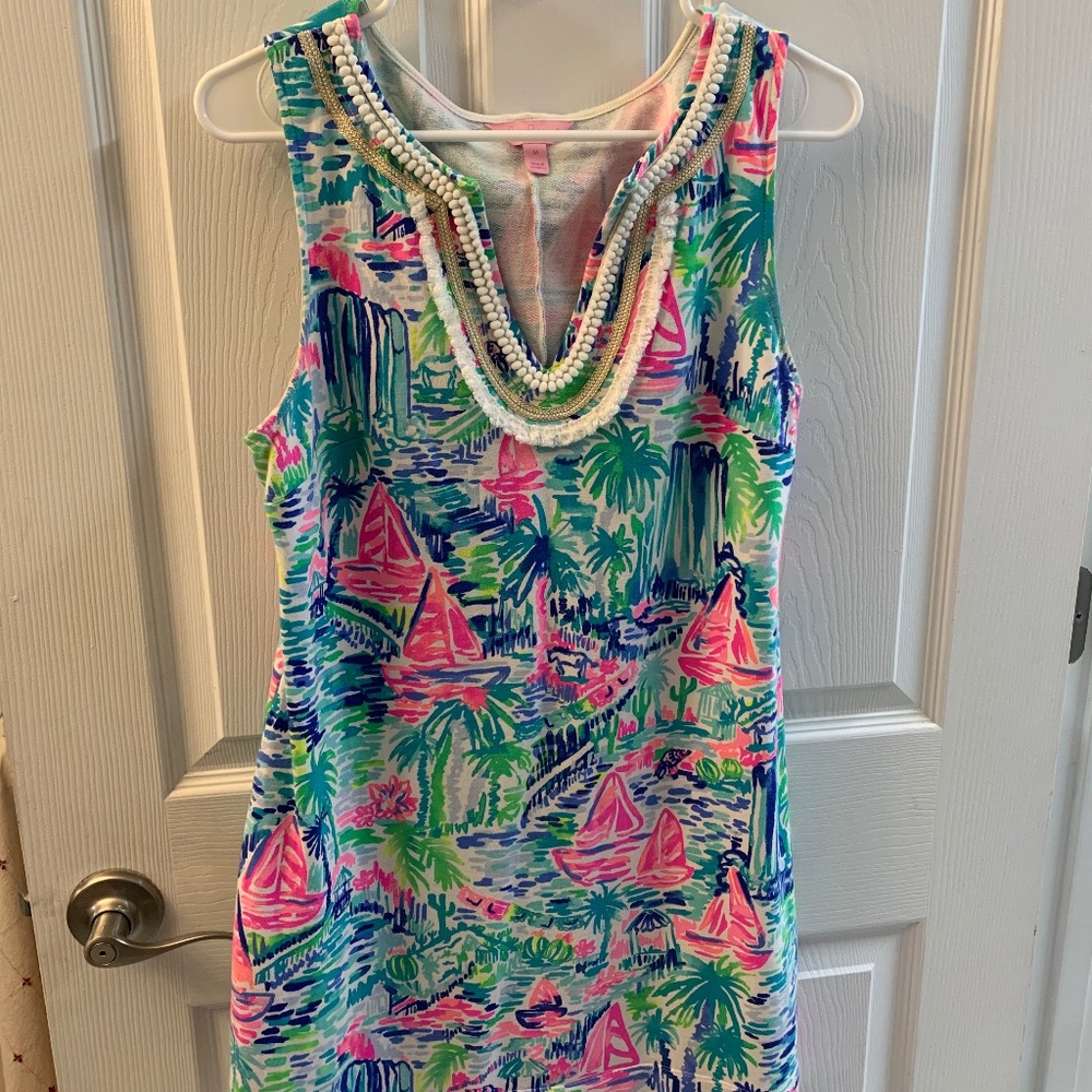 Lilly Pulitzer Harper Stretch Shift Dress - Multi Salt in the air.